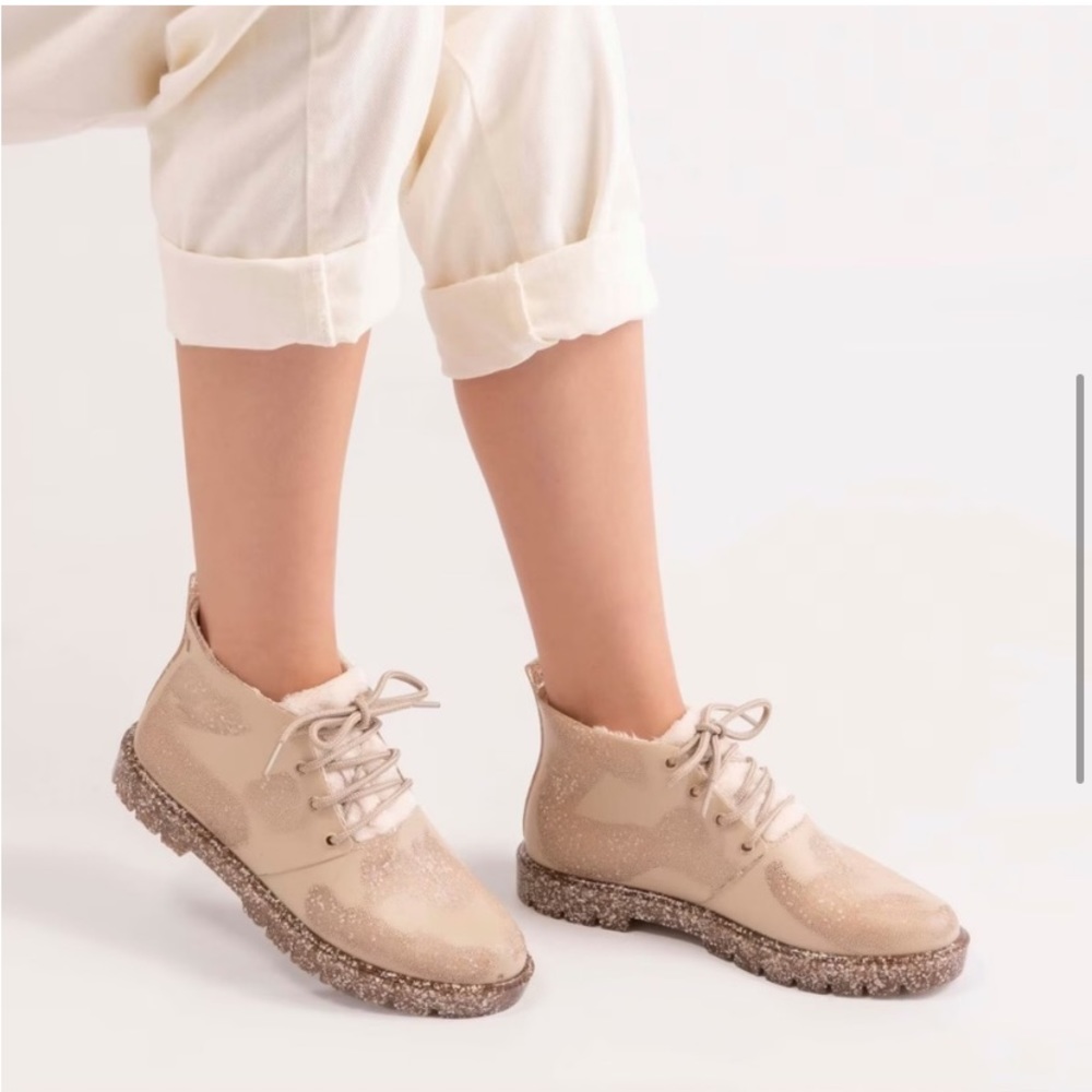 Melissa Flecked Glitter Fluffy Boot